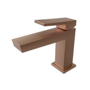 SQUARE Lavabo Bataryası Brushed Copper