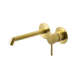ROUND Tek Kollu Lavabo Bataryası Brushed Gold