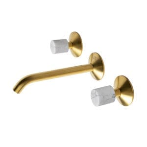 LIGNAGE Duvardan Lavabo Bataryası Brushed Gold Carrara